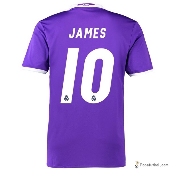 Camiseta Real Madrid Replica Segunda Ropa James 2016/17 Purpura